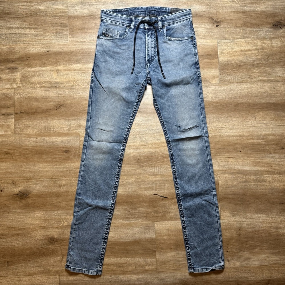 Diesel Thommer Jogg Jeans Men 28x32 Blue Slim Fit Distressed Made in Italy 069NZ